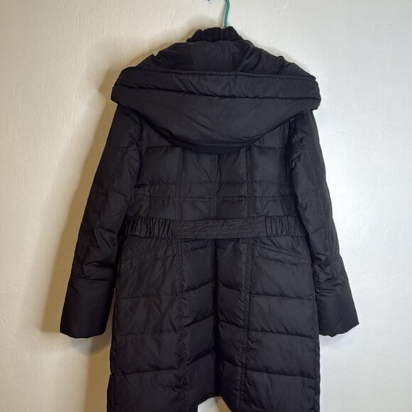 APT.9 Women’s Black Puffer Coat with Hood & Belt – Size M - Picture 5 of 11